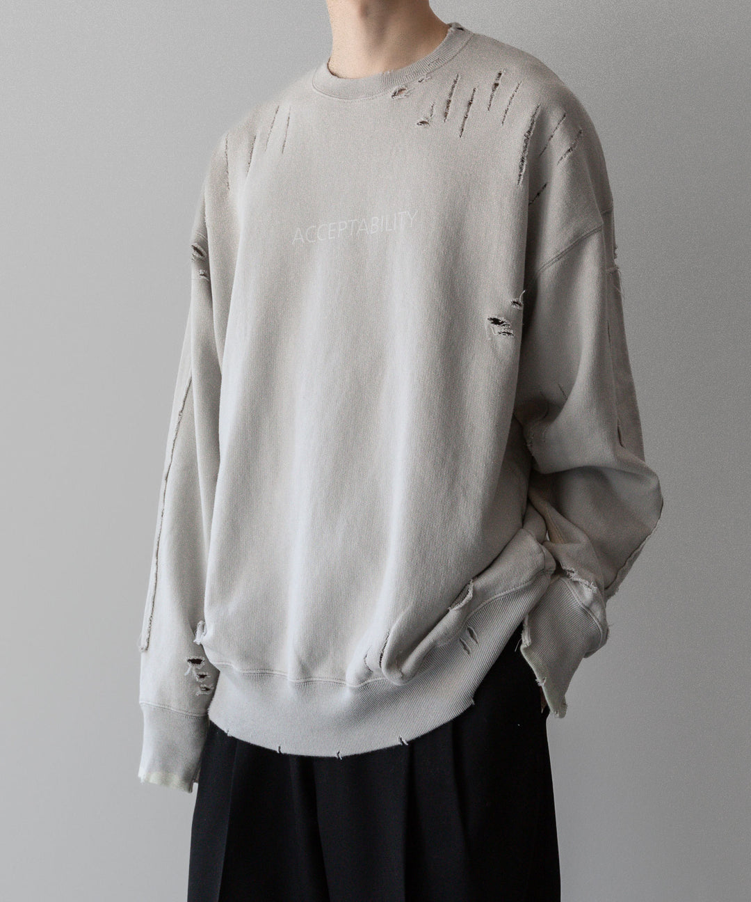 ssstein(シュタイン)の24AWコレクション OVERSIZED REBUILD SWEAT LS - GREIGE 公式通販サイトsession福岡セレクトショップ