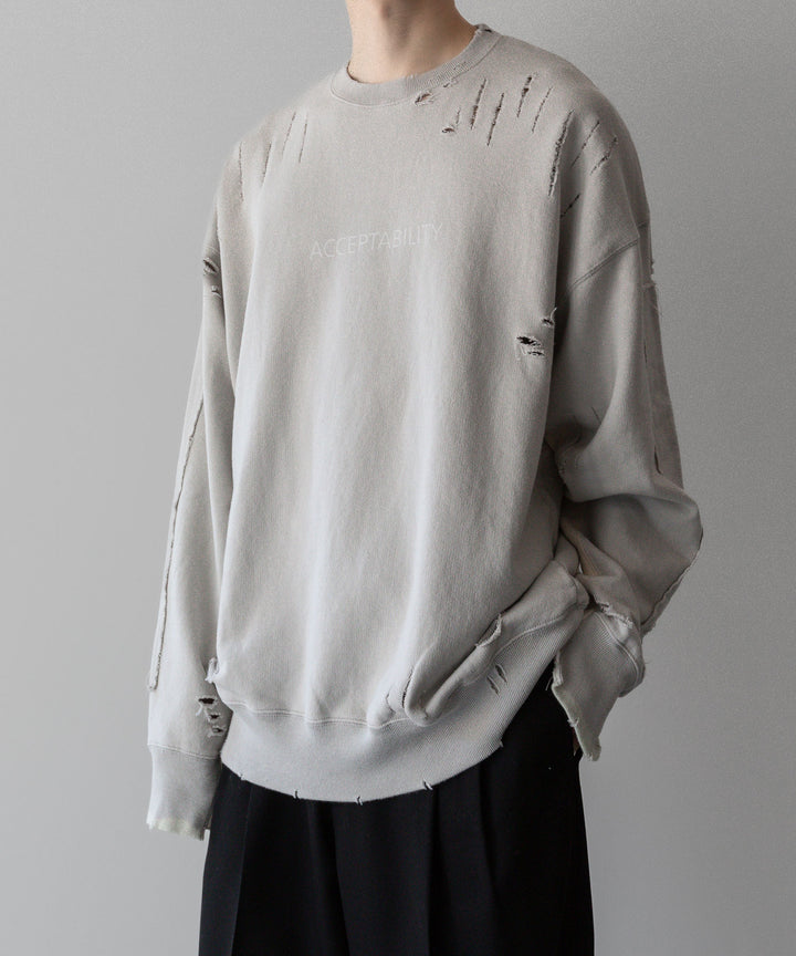 ssstein(シュタイン)の24AWコレクション OVERSIZED REBUILD SWEAT LS - GREIGE 公式通販サイトsession福岡セレクトショップ