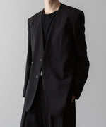 画像をギャラリービューアに読み込む, VEIN ヴェインのWO/VIS GABARDINE COLLARLESS JACKET - BLACKの公式通販サイトsession福岡セレクトショップ
