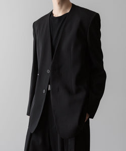 VEIN ヴェインのWO/VIS GABARDINE COLLARLESS JACKET - BLACKの公式通販サイトsession福岡セレクトショップ