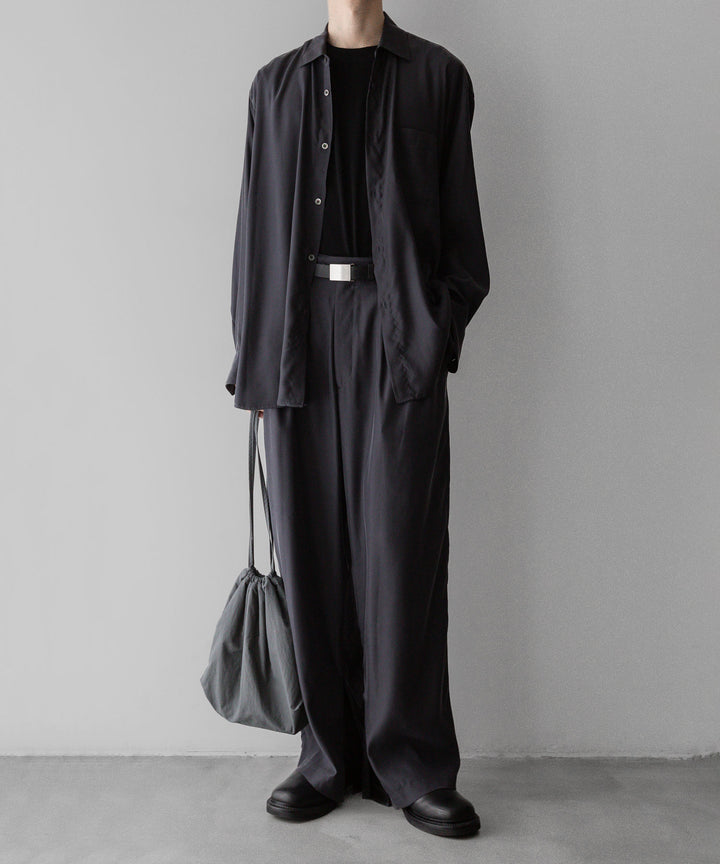 【stein】ssstein シュタインのOVERSIZED CUPRO LS SHIRTのCHARCOAL 公式通販サイトsession福岡セレクトショップ