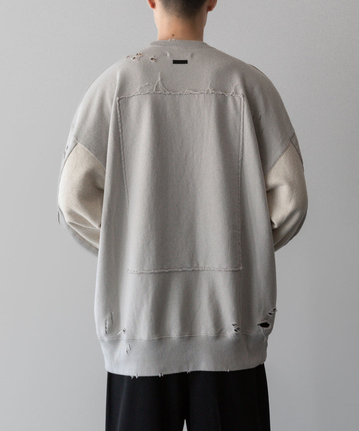 ssstein(シュタイン)の24AWコレクション OVERSIZED REBUILD SWEAT LS - GREIGE 公式通販サイトsession福岡セレクトショップ