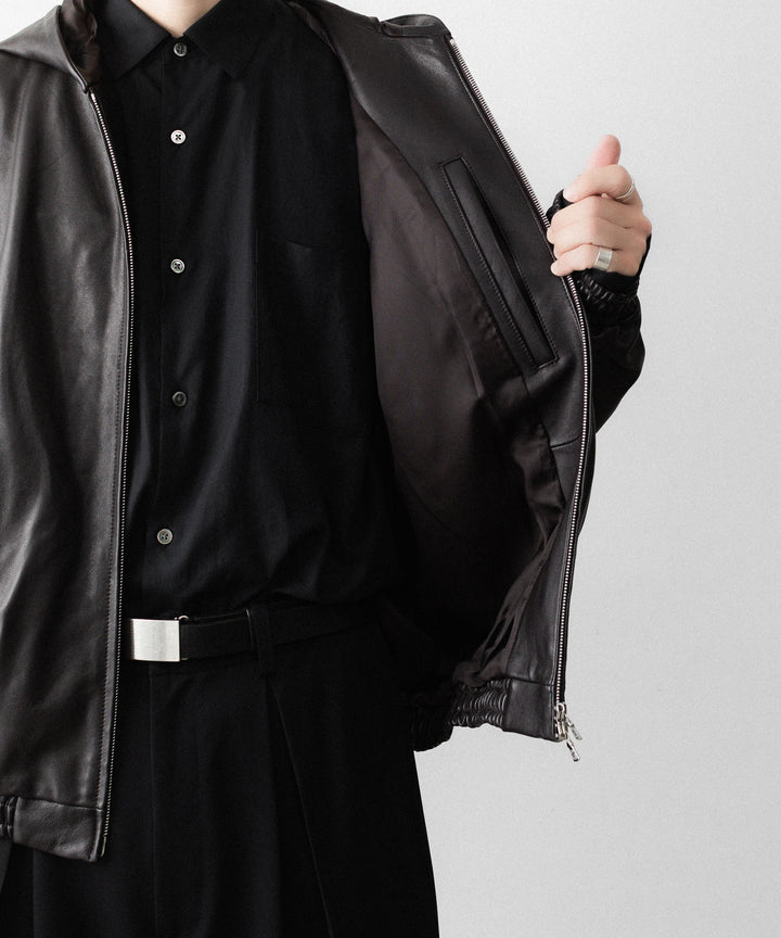 ssstein(シュタイン)のLAMB LEATER HOOD JACKET - GREY BROWNの公式通販サイトsession福岡セレクトショップ