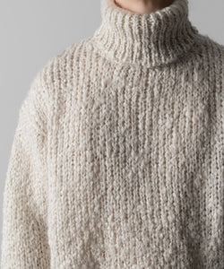 【stein】MOHAIR WOOL LOOSE KNIT TURTLE NECK LS - OFF