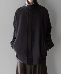 stein(シュタイン)の23AWコレクションOVERSIZED MELTON HARRINGTON ZIP JACKETのDARK CHARCOAL