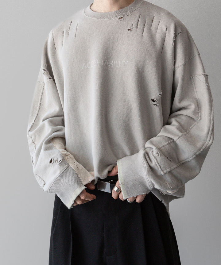 ssstein(シュタイン)の24AWコレクション OVERSIZED REBUILD SWEAT LS - GREIGE 公式通販サイトsession福岡セレクトショップ