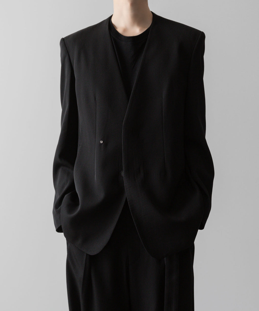 VEIN ヴェインのWO/VIS GABARDINE COLLARLESS JACKET - BLACKの公式通販サイトsession福岡セレクトショップ