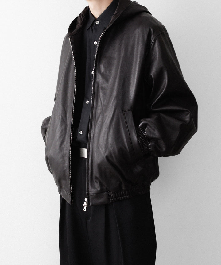 ssstein(シュタイン)のLAMB LEATER HOOD JACKET - GREY BROWNの公式通販サイトsession福岡セレクトショップ