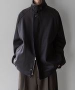 画像をギャラリービューアに読み込む, stein(シュタイン)の23AWコレクションOVERSIZED MELTON HARRINGTON ZIP JACKETのDARK CHARCOAL
