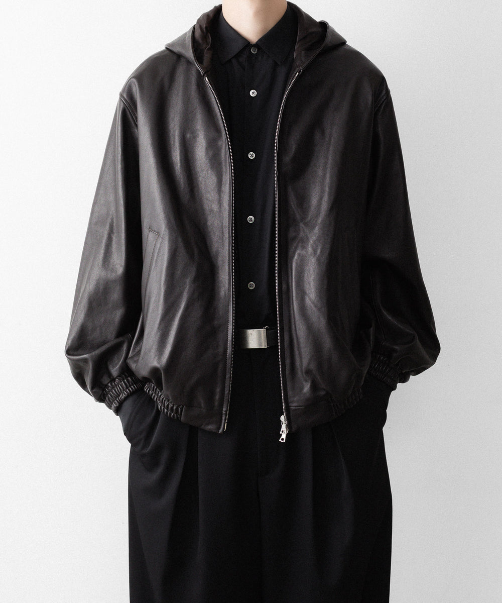 ssstein(シュタイン)のLAMB LEATER HOOD JACKET - GREY BROWNの公式通販サイトsession福岡セレクトショップ