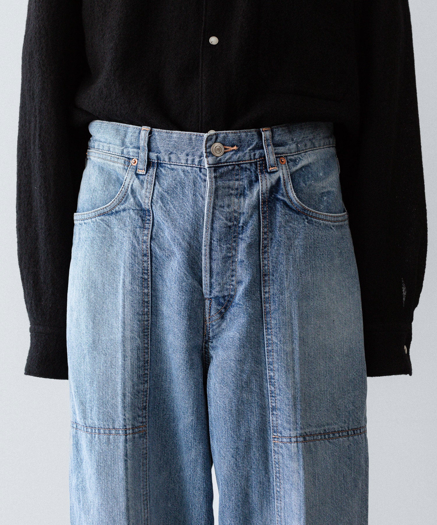 phebus / フィーバス】WASHI DENIM WORK PT - FADE BLUE | 公式通販