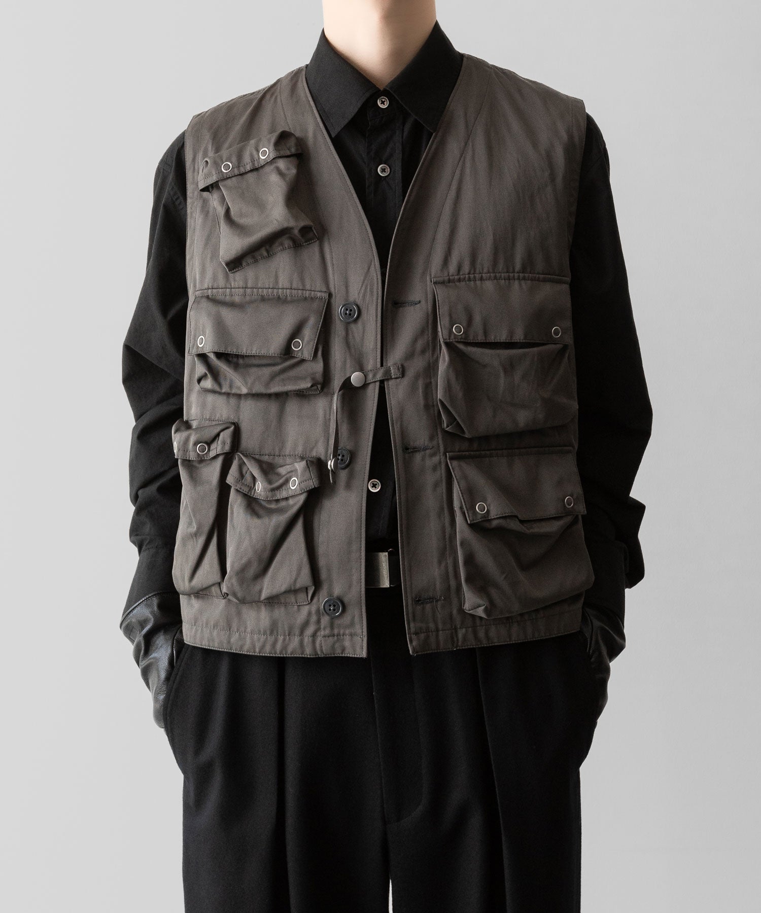 【ANTHEM A】MILITARY MULTI WAY OVER COAT - STEEL GRAY