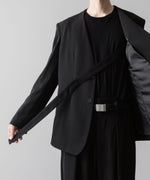 画像をギャラリービューアに読み込む, VEIN ヴェインのWO/VIS GABARDINE COLLARLESS JACKET - BLACKの公式通販サイトsession福岡セレクトショップ
