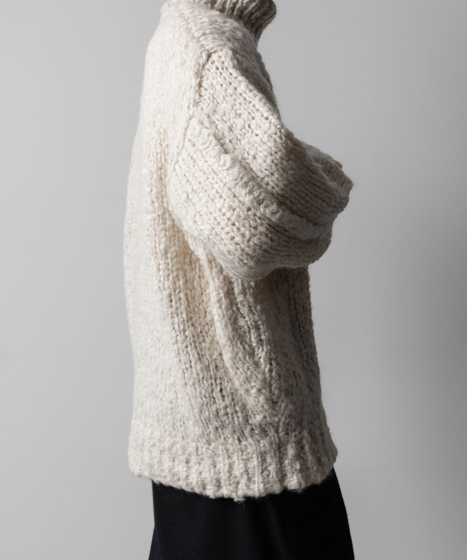 【stein】MOHAIR WOOL LOOSE KNIT TURTLE NECK LS - OFF