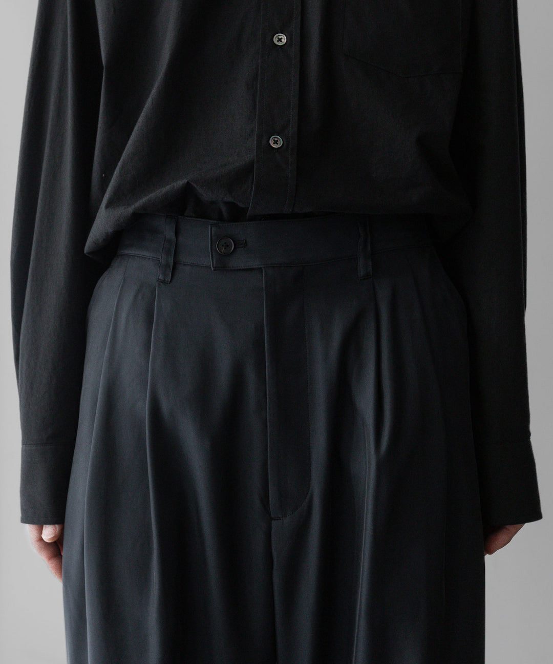 【stein】ssstein シュタインのCUPRO WIDE EASY TROUSERSのBLACK 公式通販サイトsession福岡セレクトショップ