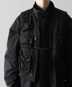 【ANTHEM A】MILITARY MULTI WAY OVER COAT - BLACK