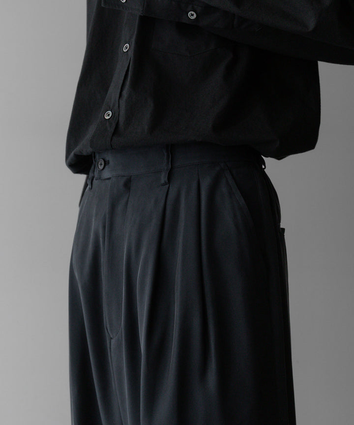 【stein】ssstein シュタインのCUPRO WIDE EASY TROUSERSのBLACK 公式通販サイトsession福岡セレクトショップ