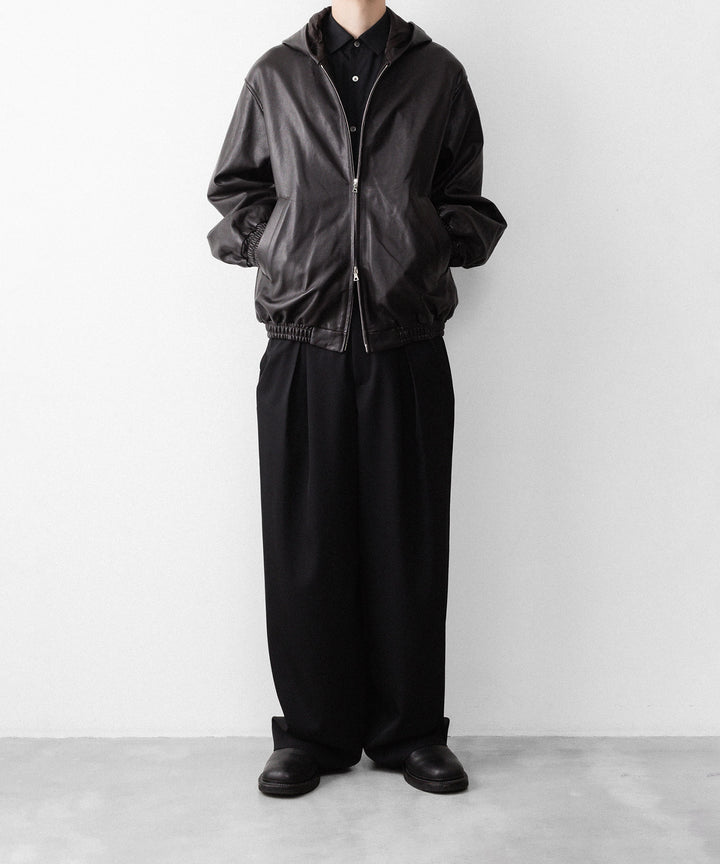 ssstein(シュタイン)のLAMB LEATER HOOD JACKET - GREY BROWNの公式通販サイトsession福岡セレクトショップ