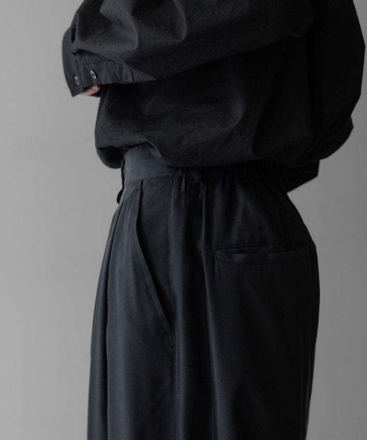 【stein】ssstein シュタインのCUPRO WIDE EASY TROUSERSのBLACK 公式通販サイトsession福岡セレクトショップ