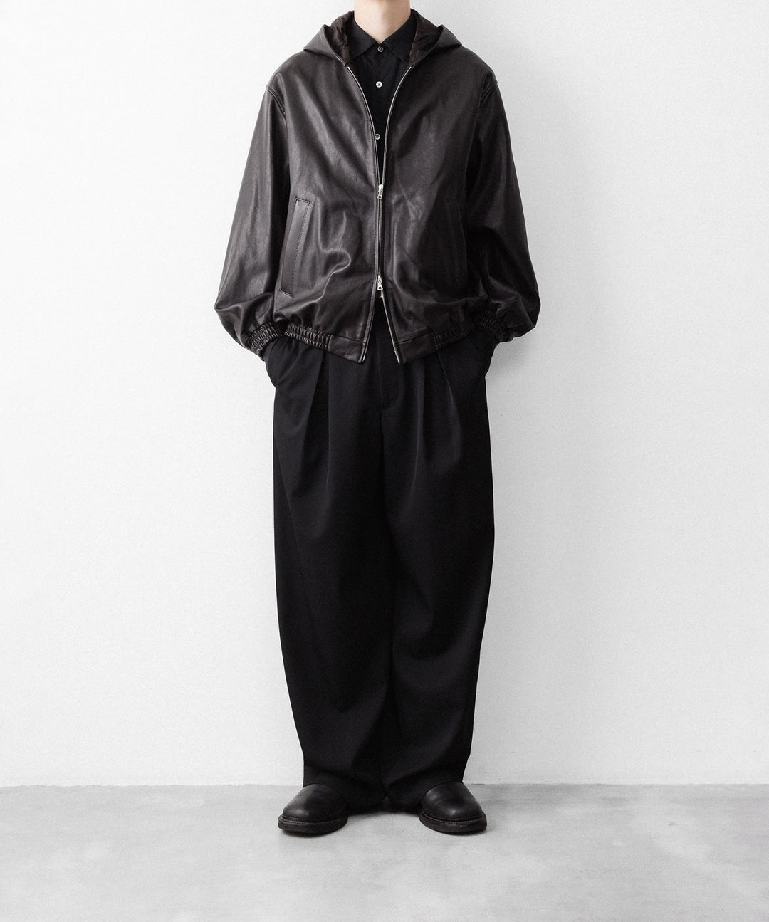 ssstein(シュタイン)のLAMB LEATER HOOD JACKET - GREY BROWNの公式通販サイトsession福岡セレクトショップ