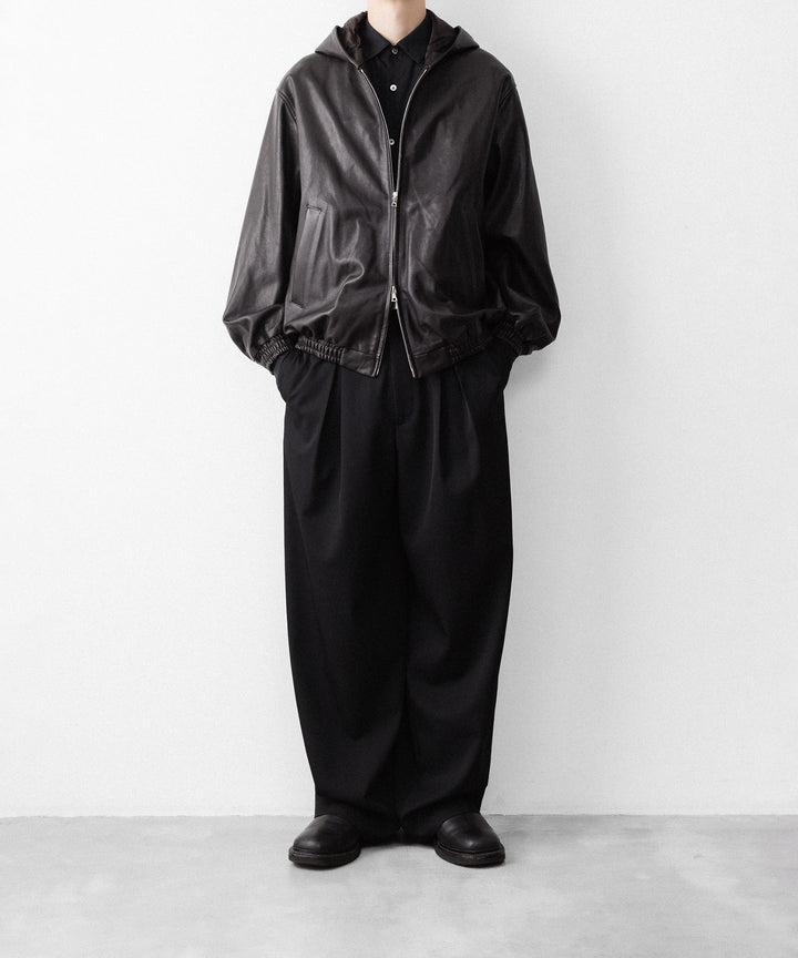 ssstein(シュタイン)のLAMB LEATER HOOD JACKET - GREY BROWNの公式通販サイトsession福岡セレクトショップ
