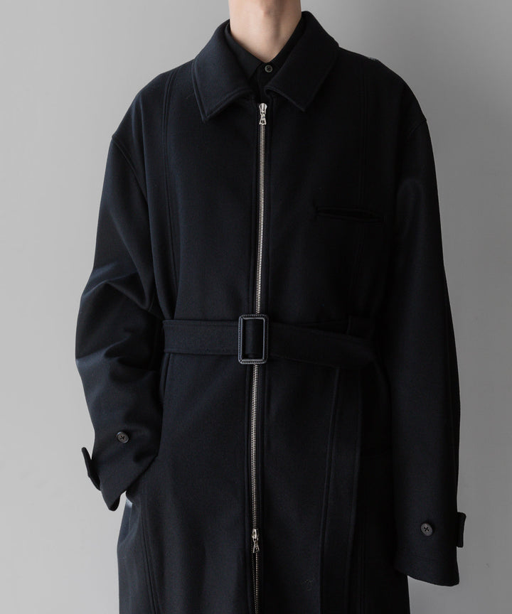 stein シュタイン 23aw OVERSIZED MAXI-LENGTH ZIP COAT - BLACK sessionセッション福岡セレクトショップ 公式通販サイト