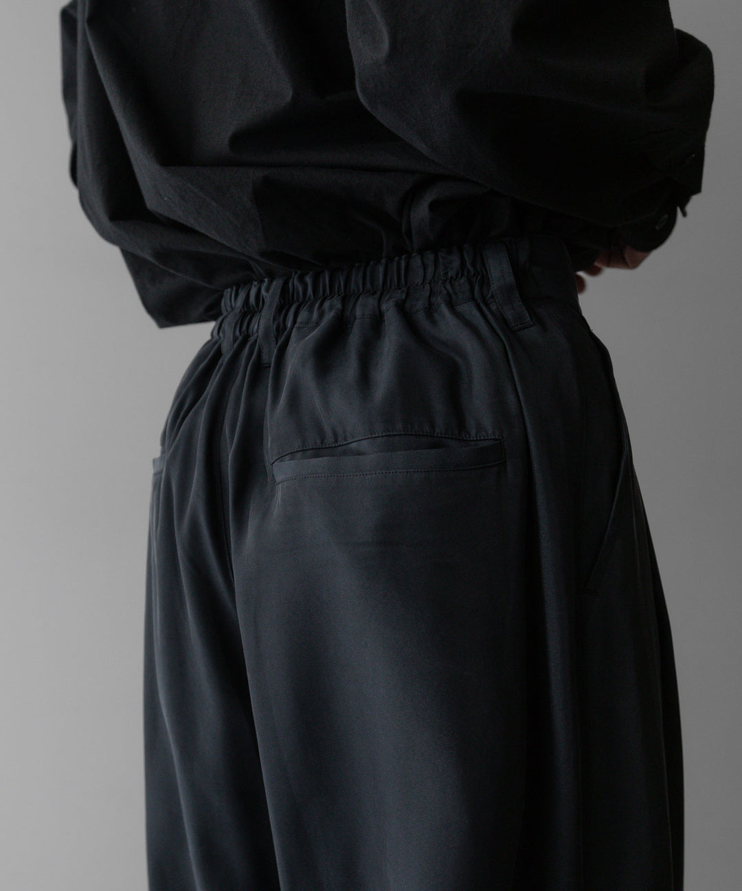 【stein】ssstein シュタインのCUPRO WIDE EASY TROUSERSのBLACK 公式通販サイトsession福岡セレクトショップ