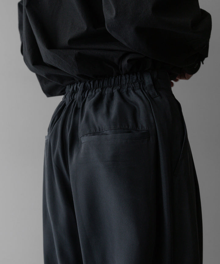 【stein】ssstein シュタインのCUPRO WIDE EASY TROUSERSのBLACK 公式通販サイトsession福岡セレクトショップ