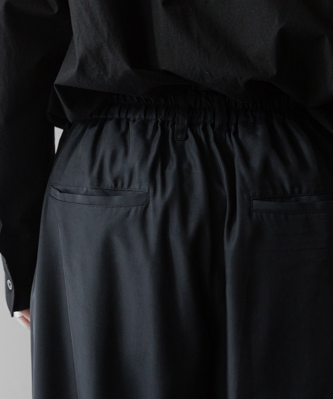 【stein】ssstein シュタインのCUPRO WIDE EASY TROUSERSのBLACK 公式通販サイトsession福岡セレクトショップ