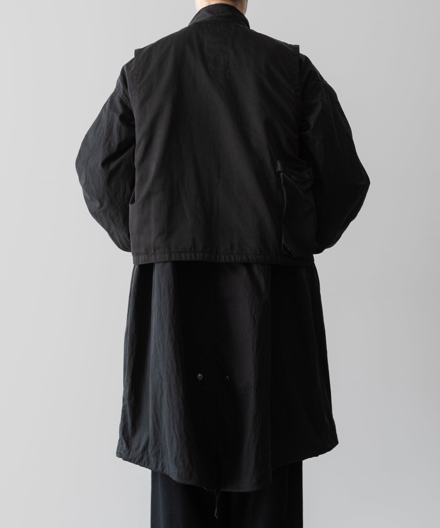 【ANTHEM A】MILITARY MULTI WAY OVER COAT - BLACK