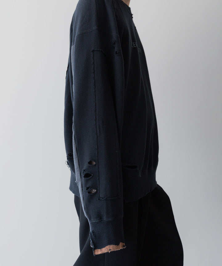 ssstein(シュタイン)の24AWコレクション OVERSIZED REBUILD SWEAT LS - DARK NAVY 公式通販サイトsession福岡セレクトショップ
