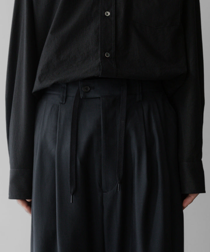 【stein】ssstein シュタインのCUPRO WIDE EASY TROUSERSのBLACK 公式通販サイトsession福岡セレクトショップ