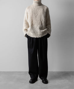 【stein】MOHAIR WOOL LOOSE KNIT TURTLE NECK LS - OFF