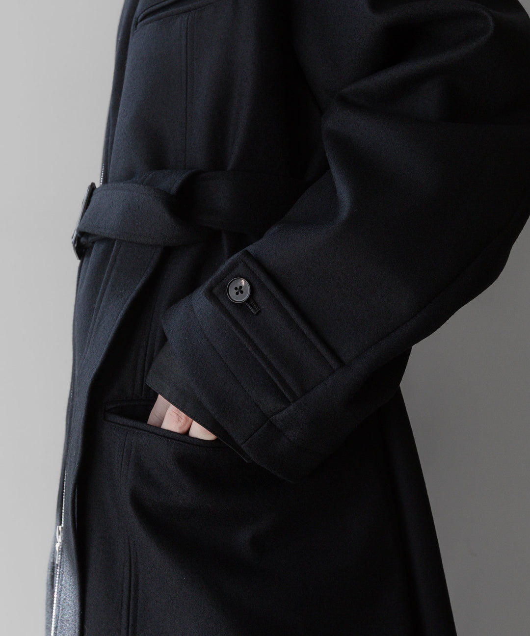 stein シュタイン 23aw OVERSIZED MAXI-LENGTH ZIP COAT - BLACK sessionセッション福岡セレクトショップ 公式通販サイト