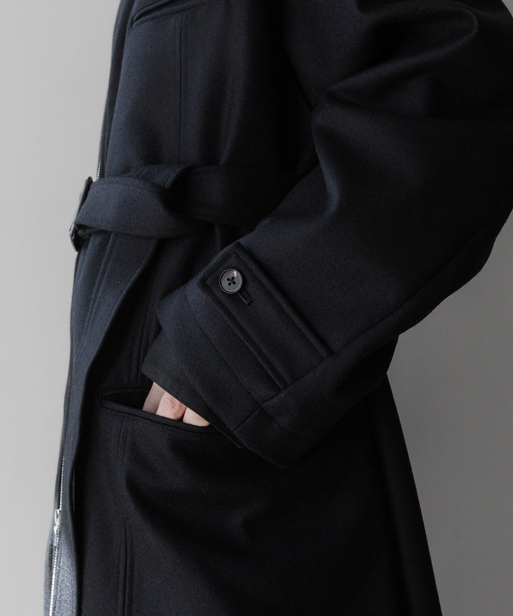 stein シュタイン 23aw OVERSIZED MAXI-LENGTH ZIP COAT - BLACK sessionセッション福岡セレクトショップ 公式通販サイト
