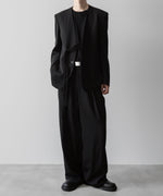 画像をギャラリービューアに読み込む, VEIN ヴェインのWO/VIS GABARDINE COLLARLESS JACKET - BLACKの公式通販サイトsession福岡セレクトショップ
