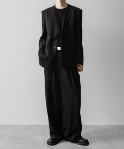 VEIN ヴェインのWO/VIS GABARDINE COLLARLESS JACKET - BLACKの公式通販サイトsession福岡セレクトショップ