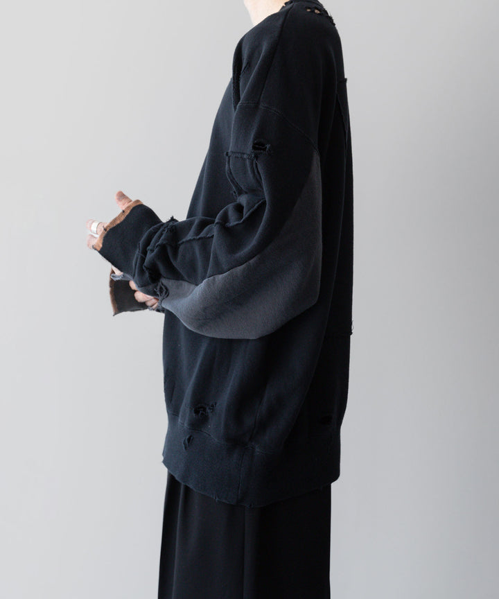 ssstein(シュタイン)の24AWコレクション OVERSIZED REBUILD SWEAT LS - DARK NAVY 公式通販サイトsession福岡セレクトショップ