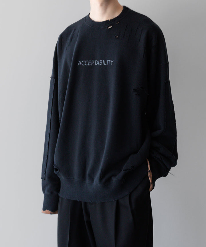 ssstein(シュタイン)の24AWコレクション OVERSIZED REBUILD SWEAT LS - DARK NAVY 公式通販サイトsession福岡セレクトショップ