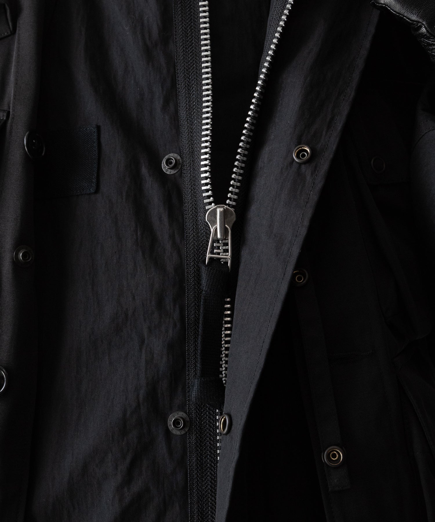 【ANTHEM A】MILITARY MULTI WAY OVER COAT - BLACK