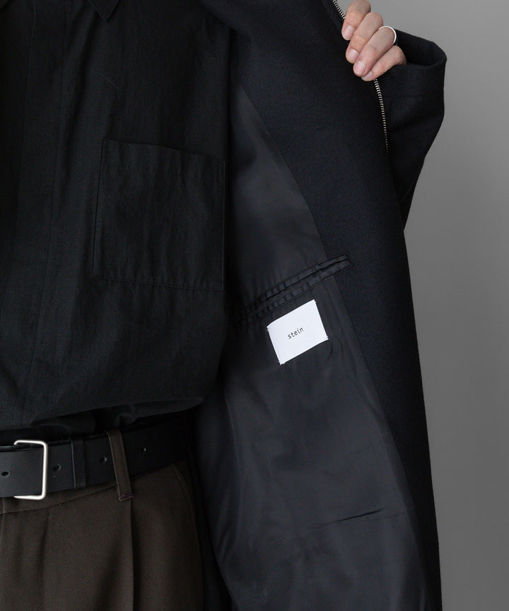 stein シュタイン 23aw OVERSIZED MAXI-LENGTH ZIP COAT - BLACK sessionセッション福岡セレクトショップ 公式通販サイト