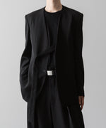 画像をギャラリービューアに読み込む, VEIN ヴェインのWO/VIS GABARDINE COLLARLESS JACKET - BLACKの公式通販サイトsession福岡セレクトショップ
