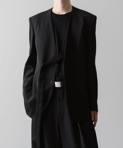 VEIN ヴェインのWO/VIS GABARDINE COLLARLESS JACKET - BLACKの公式通販サイトsession福岡セレクトショップ