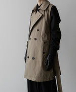 画像をギャラリービューアに読み込む, ssstein(シュタイン)の24AWコレクション LAYERED SHORT TRENCH COAT - BEIGE 公式通販サイトsession福岡セレクトショップ
