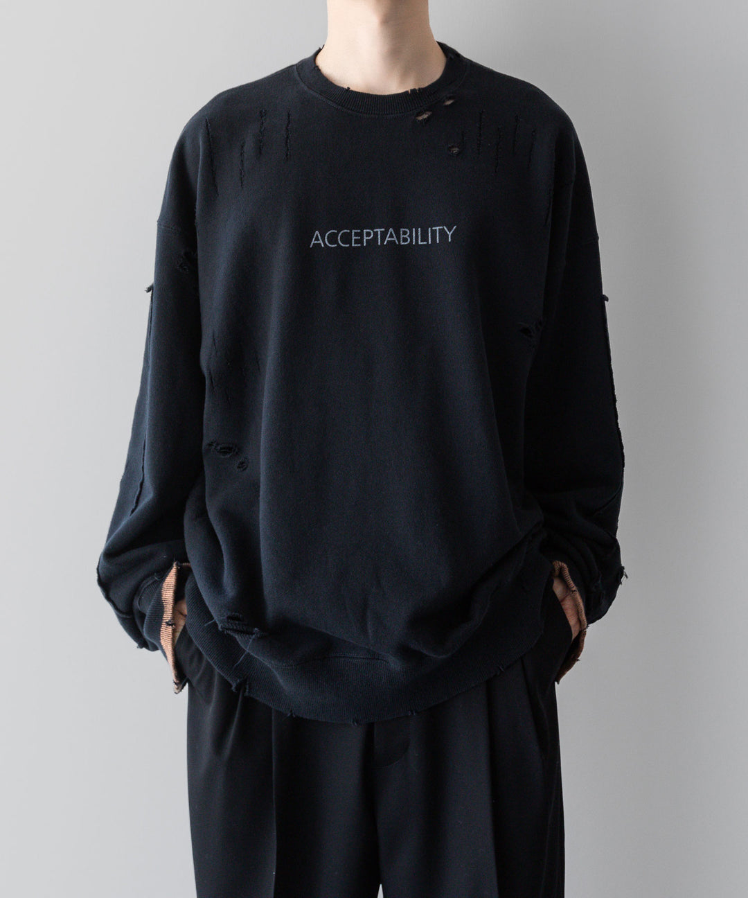 ssstein(シュタイン)の24AWコレクション OVERSIZED REBUILD SWEAT LS - DARK NAVY 公式通販サイトsession福岡セレクトショップ
