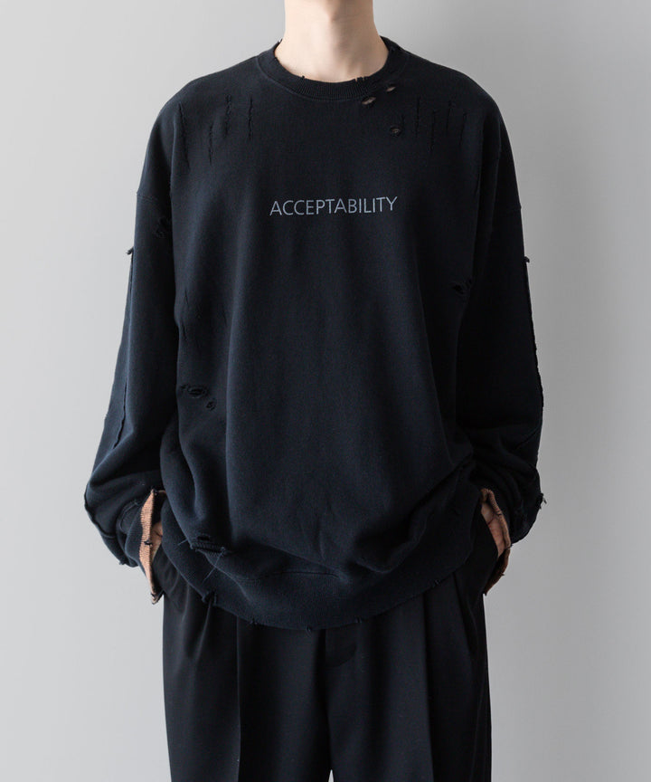 ssstein(シュタイン)の24AWコレクション OVERSIZED REBUILD SWEAT LS - DARK NAVY 公式通販サイトsession福岡セレクトショップ