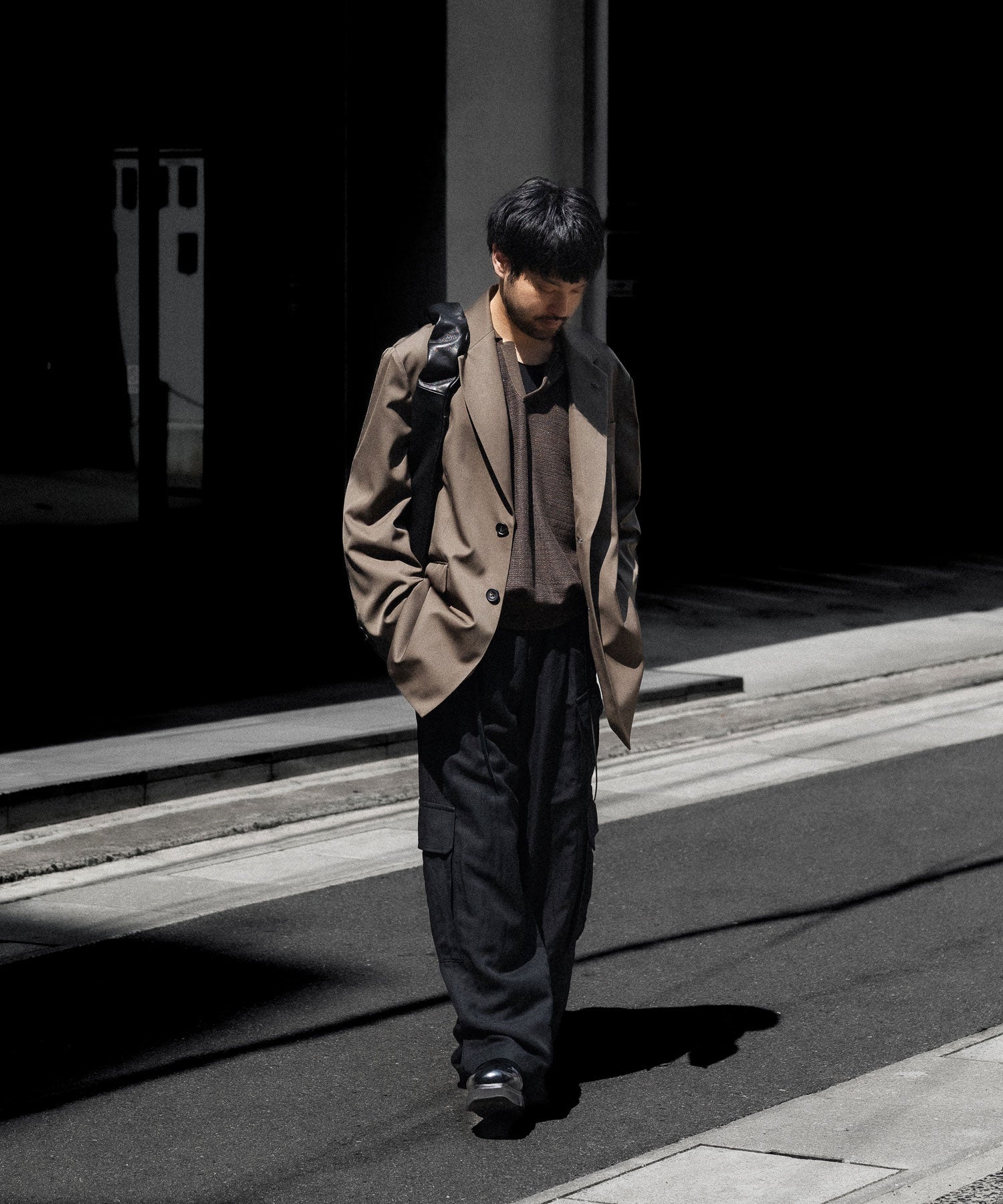 ssstein / シュタイン】VIS/LI/RA TWILL CARGO TROUSERS - BLACK