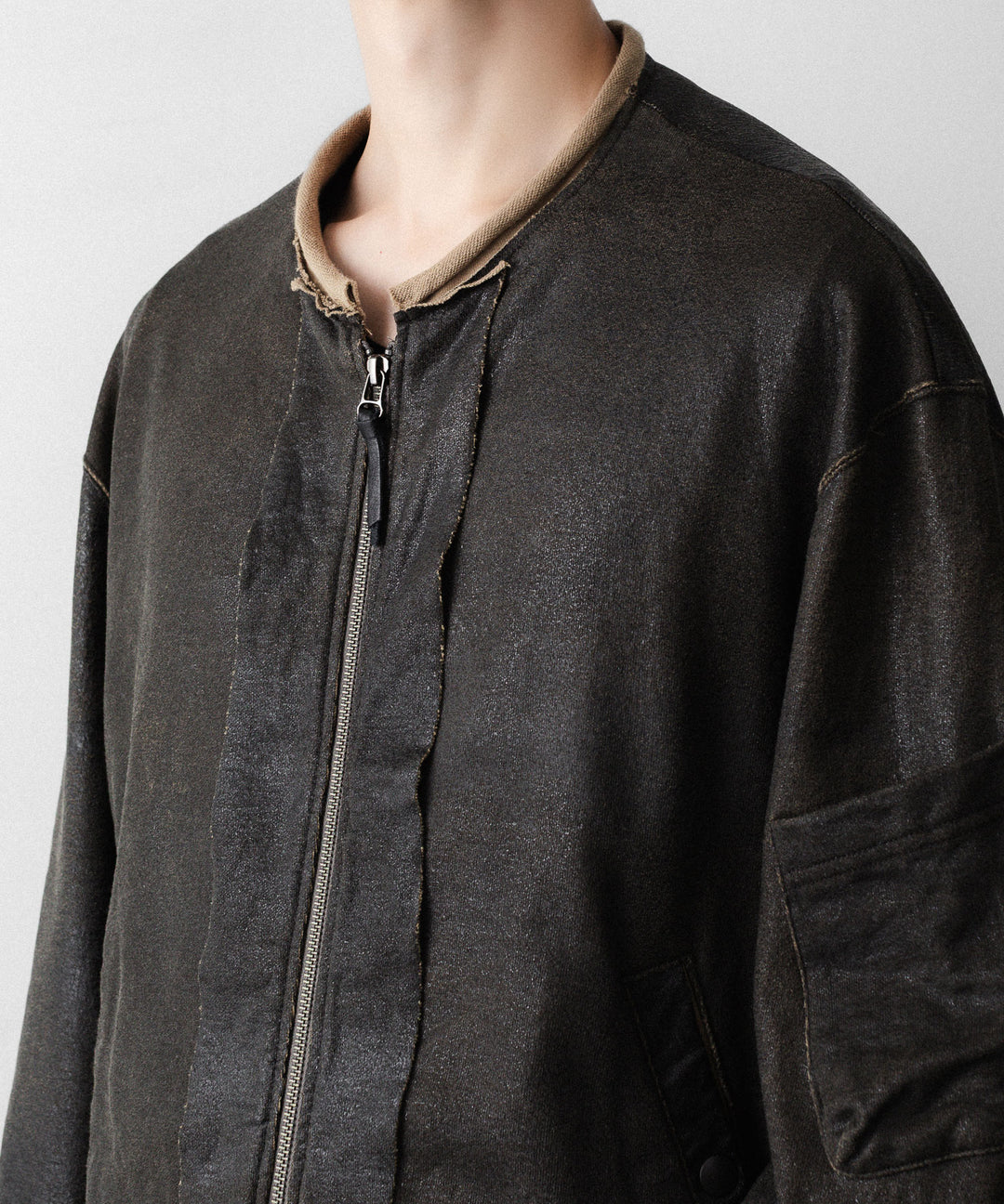 ANTHEM Aアンセムエー のCRACK TERRY MILITARY BLOUSON - BROWNの公式通販サイトsession福岡セレクトショップ