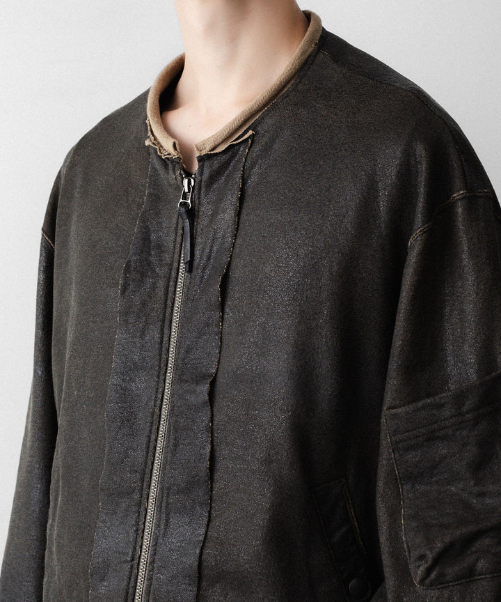 ANTHEM Aアンセムエー のCRACK TERRY MILITARY BLOUSON - BROWNの公式通販サイトsession福岡セレクトショップ