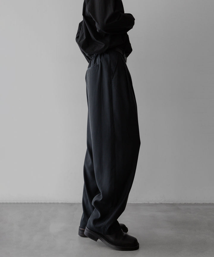 【stein】ssstein シュタインのCUPRO WIDE EASY TROUSERSのBLACK 公式通販サイトsession福岡セレクトショップ